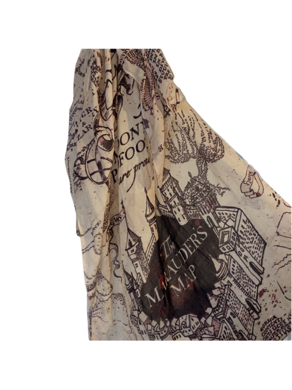 Women's Harry Potter Marauder's Map Lightweight Scarf Shawl Wrap - Picture 1 of 2